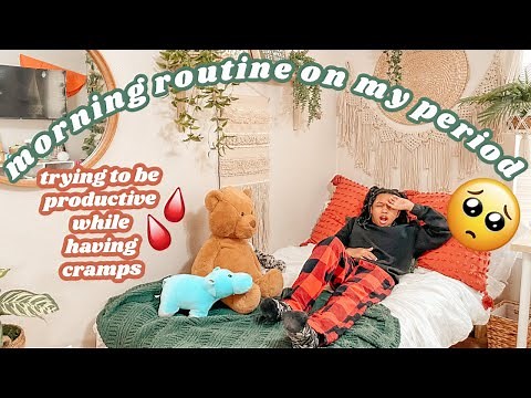 REALISTIC MORNING ROUTINE ON MY PERIOD | period morning routine | just jordyn