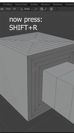 Repeat Last Action Instantly | Blender Shift + R #blender3d #blender #modeling #3dmodeling
