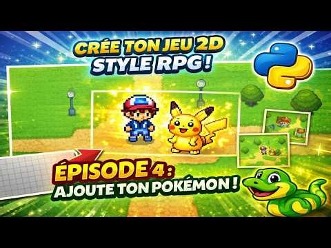 CRÉER UN JEU STYLE POKÉMON EN 2D AVEC PYGAME ! (Épisode 4 Le Pokémon personnelle du joueur !)