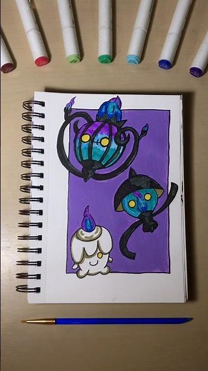 🕯️ Litwick, Chandelure & Lampent | Daily Pokémon Art ✍️