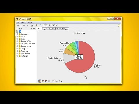 Große Dateien finden (Speicherplatz frei machen)