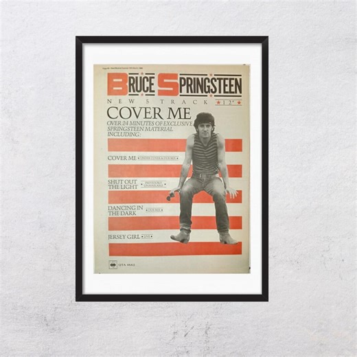 BRUCE SPRINGSTEEN 1985 - Cover Me - Vintage Magazine Print - Wall Art J5 - Etsy