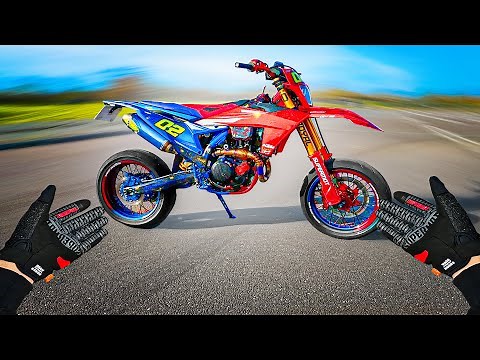 First ride with my new SUPERMOTO ! (KTM 500 EXC-F ULTIME)