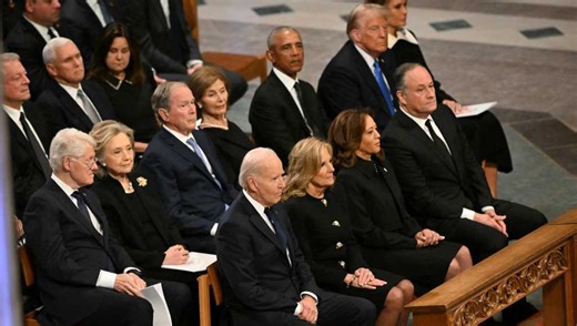 VIDEO: All 5 living presidents attend Jimmy Carter's funeral services