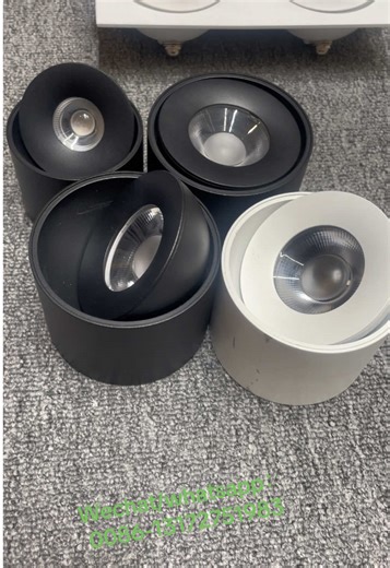 Suface mounted 360° rotated COB led spot down light 7W Size:Φ78*62mm 12W Size:Φ96*69mm Beam angle:24°/36°/50°