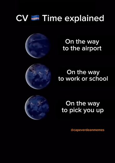 13 reactions | CV  time explained. 藍 | Cape Verdean Memes | Facebook