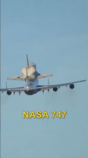 Nasa's iconic Boeing 747 carrying a Space Shuttle