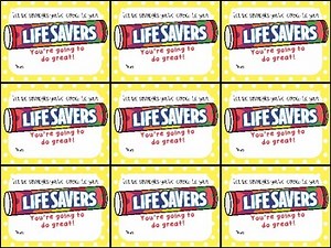 Lifesavers Testing Motivation Treat Tag- Let the strategies you've learned be...