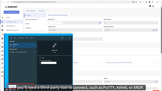 ⚡Step-by-Step VPS Tutorial: Order & Manage & Connect Easily⚡ Welcome to Database Mart’s channel! In this video, we’ll walk you through the entire VPS process step by step: ✅ How to order a VPS: 0:23 ✅ VPS deployment & control panel features: 1:12 ✅ Windows & Linux VPS connection methods (RDP & PuTTY): 3:50 Whether you're new to VPS or looking to manage your server more efficiently, this guide will help you get started with ease. 👉 Order your VPS here: https://www.databasemart.com/vps-hosting If