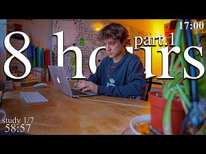 LIVE | 8-HOUR study with me (part.1) 📚⛈️ rain sounds & pomodoro timer 60 & 10