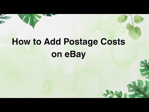 How to Add Postage Costs on eBay