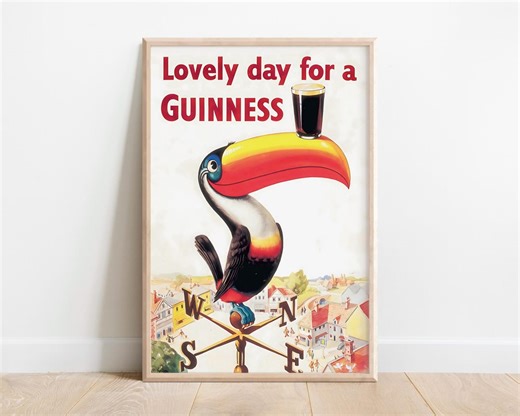 Vintage Guinness Toucan Poster: Irish Pub Bar Art (digital Download) - Etsy