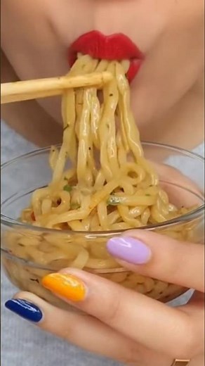 Girl Eating Noodles ASMR 🍜 | Slurping Sound | Relaxing Eating Sounds | No Talking