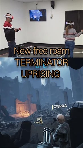 Level Up Virtual Reality on Instagram: "​🦾 THE FUTURE HAS ARRIVED AT LEVEL UP! ​The resistance needs YOU. We are officially launching our brand new, free-roam VR experience: TERMINATOR UPRISING! 🤖💥 ​Forget being tethered to a computer—in our free-roam arena, you and your squad can move naturally through the ruins of a post-apocalyptic world. Dodge, aim, and take down waves of T-800s in a high-stakes battle for survival. ​#LevelUpVR #TerminatorUprising #FreeRoamVR #ColoradoSprings #COSGaming"