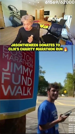 Jasontheween DONATES to Clix's charity marathon run 🔥