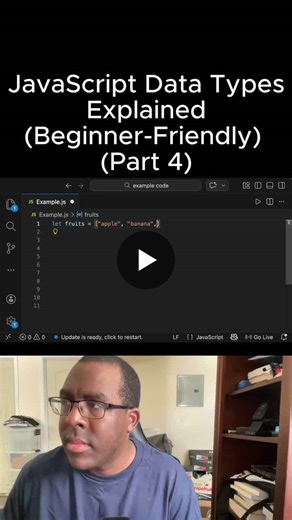 JavaScript Data Types Explained (Beginner-Friendly) (Part 4) | Joel Francis