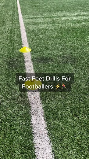 Fast Feet Drills For Footballers ⚡️🏃‍♂️#foryoupage #fyp #football #soccer #futbol #soccertiktok #speed #footballtiktok