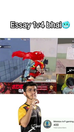Admino on🔥| Admino essay 1v4 🥶 #bgmi #mobilegame #gaming #pubgmobile #shorts #shortvideo