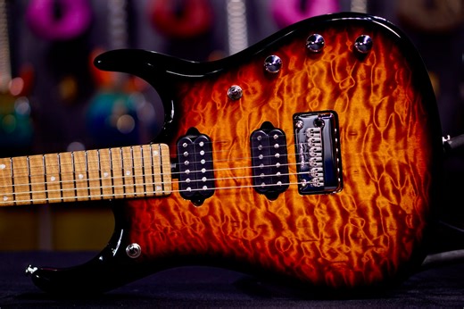 Ernie Ball Music Man JP 15 6 string Tiger Eye Quilt Top h08729