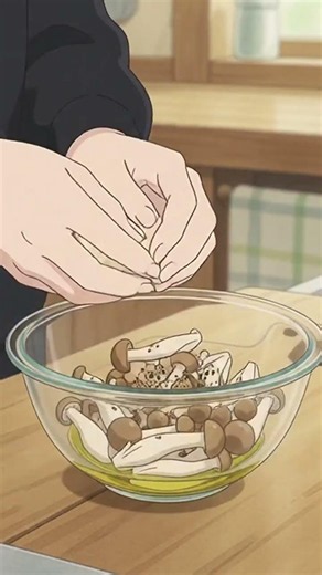 Sana Cooks: 5-Minute Microwave Garlic Mushrooms 🧄✨#ASMRCooking #CozyCooking #ShimejiMushrooms