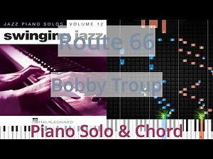 🎹Route 66, Solo & Chord, Bobby Troup, Synthesia Piano
