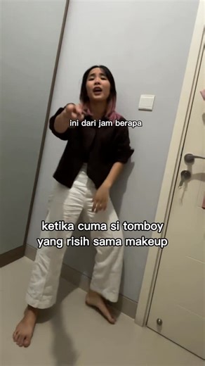fiera on Instagram: "bisa stop gila2 make up gak sih🙄 #tomboy #fyp"
