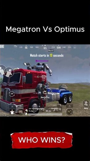 Megatron VS Optimus Prime | Megatron or Optimus Ki Fight | Transformer Fight #bgmi #bgmishorts