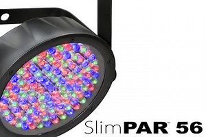 CHAUVET DJ SlimPAR 56 LED PAR Can Wash Light w/Built-In and Sound Activated Modes , Black