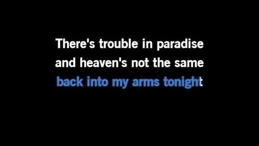 Karaoke Trouble in Paradise - The Crests - CDG, MP4, KFN - Karaoke Version