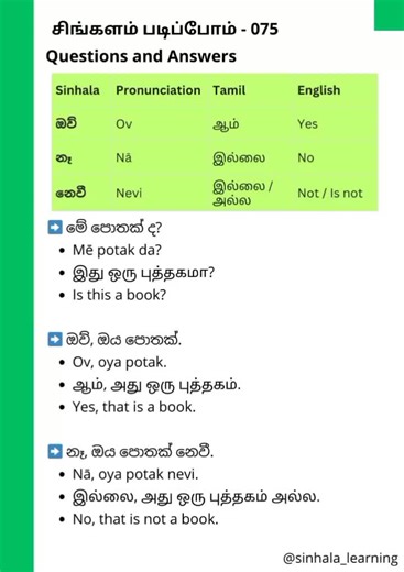 நல்லா படிங்க, வாழ்க்கையில ஏதோ ஒரு இடத்தில் நீங்க இப்ப படிக்கிறது உதவும்... 📌 Start speaking Sinhala today! Follow for more easy Sinhala lessons every day! #LearnSinhala #SinhalaForBeginners #LanguageLearning #creatorsearchinsights