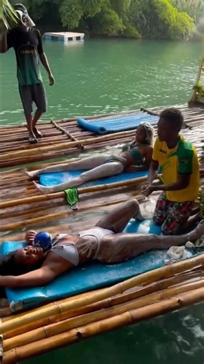 Get a Mud Massage on a Bamboo Raft in Jamaica 🌊 #jamaica #travel