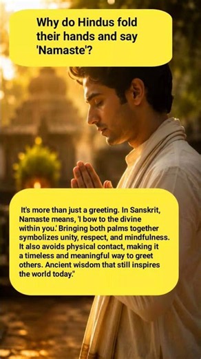 Why Do Hindus Fold Their Hands? | The Meaning of Namaste #shorts