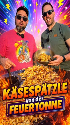 Pan-frying is so yesterday – real cheese spaetzle belong on the fire barrel.