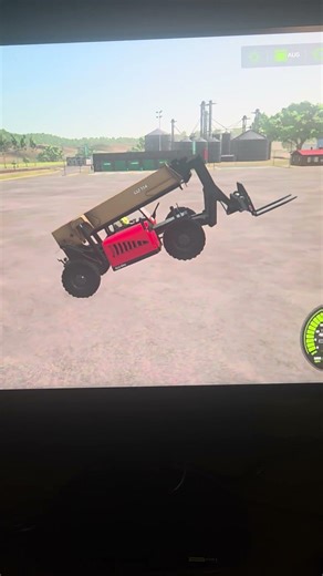 Telehandler does a wheelie #farmingsimulator25 #funny