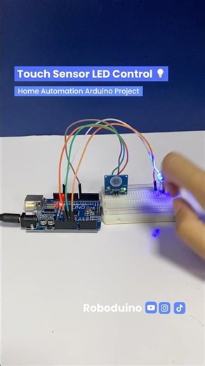 Touch Sensor TTP223 LED Control using Arduino UNO #touchsensor #ttp223 #arduino #arduinoproject