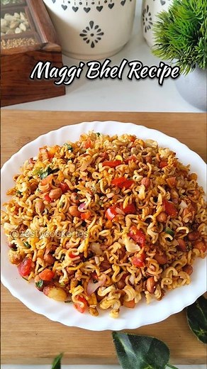 Maggi Bhel Recipe 😍 #shorts #maggi #bhel #maggibhel #recipe #snacks #viral