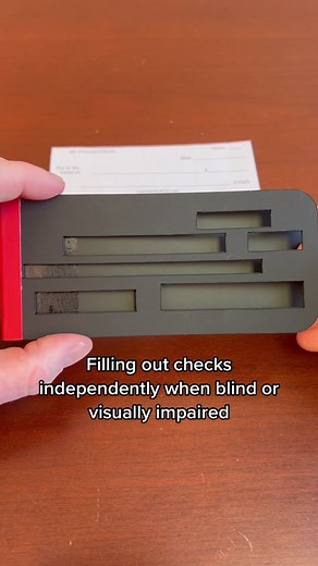 Check writing guide for the blind and visually impaired #instructorfortheblind #blind #guide #visuallyimpaired #check