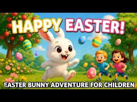 🐰 Kids Happy Easter Song! Bunny Hop, Egg Hunt & Sing Along 🎶