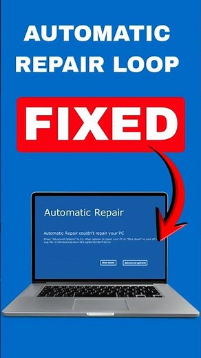 Fix Automatic Repair Loop in Windows 11 (Quick Guide) #shorts