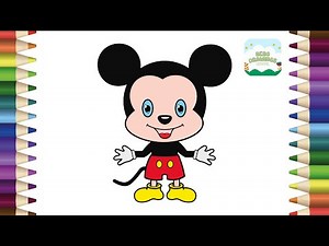 How to Draw Mickey Mouse Simple & Easy Step by Step for Kids | Mickey Mouse Drawing
