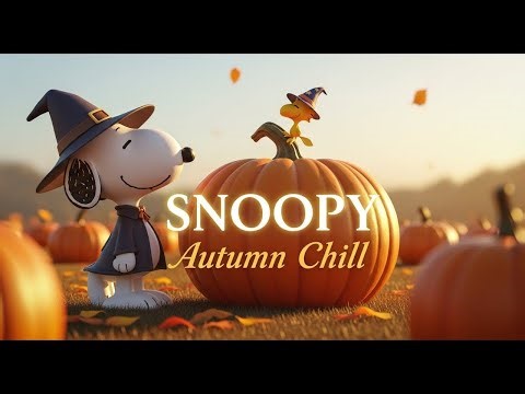 Snoopy’s Autumn Reading Evening 🍂 Cozy Lofi Music for Evening Calm
