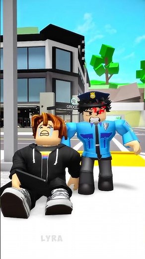 Lyra Pushed an Innocent Man… Then Mr Policeman Arrived 😳🚔 | #robloxshorts #roblox #shorts