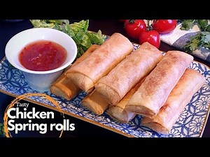 How to Make Fried Chicken Spring Rolls - Very tasty and crispy