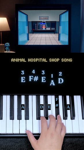 Animal Hospital Shop Song | Easy Roblox Piano Tutorial (FamilyMart Jingle)