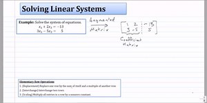 1.1 Solving Linear Systems
