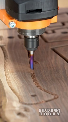 39K views · 185 reactions | Starting on the mallet project on the new Stepcraft Gen 3 D.840 CNC machine using the Amana Tool 46350-K 1/4" diameter Spektra™ coated mortise compression bit, all available on our website! - - - - - - - #TeamTOOLSTODAY - - - - - - - RPM: 18,000 Feed Rate: 100ipm Plunge Rate: 50ipm Depth Per Pass: .25" - - - - - - - #toolstoday #woodshop #workshop #garage #woodworking #cnc #cncmachine | Toolstoday Router Bits and Saw Blades | Facebook