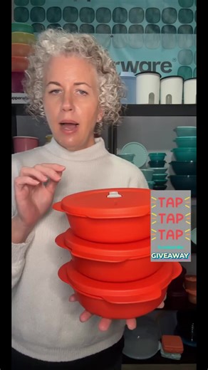 Tupperware CrystalWave Plus Round | Set of 3 | Microwave-Safe Containers