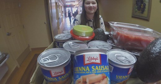 11-year-old helping nursing home residents