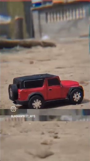 Handmade @souravjvlogs thar /new thar / red thar / paper car #short #souravjoshi #ytshorts
