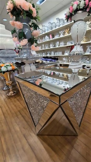 Crushed diamond prism mirrored side table 💎 £140 👀 collection welcome as always Next day DPD delivery £8.50 | S&D Sparkles